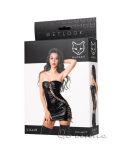 Mini robe bustier en wetlook et laçage - Glossy Fetish Lingerie Mini robe bustier en wetlook et laçage - Glossy Fetish Lingerie