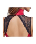 Body dentelle et satin rouge - Cottelli Body dentelle et satin rouge - Cottelli