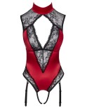 Body dentelle et satin rouge - Cottelli Body dentelle et satin rouge - Cottelli