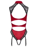 Body dentelle et satin rouge - Cottelli Body dentelle et satin rouge - Cottelli