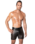 Short mi cuisse ajouré en wetlook - Noir Handmade Short mi cuisse ajouré en wetlook - Noir Handmade
