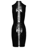 Robe vinyle laçage au dos - Black Level Robe vinyle laçage au dos - Black Level