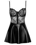 Robe patineuse bustier en dentelle - Noir Handmade