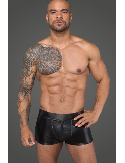 Boxer avec résille - Noir Handmade