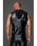 Top wetlook à capuche - Noir Handmade