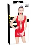 Robe vinyle rouge à laçages - Black Level
