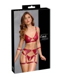 Ensemble mat rouge avec attaches - cottelli