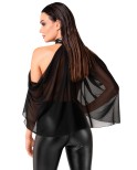 Top bolero Opium transparent et fluide - Noir Handmade Top bolero Opium transparent et fluide - Noir Handmade