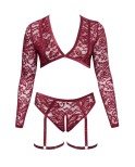 Ensemble dentelle rouge foncé - Cottelli Ensemble dentelle rouge foncé - Cottelli