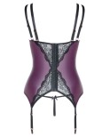 Ensemble guêpière dentelle violet mat avec bijoux - Cottelli Ensemble guêpière dentelle violet mat avec bijoux - Cottelli