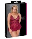 Nuisette rouge foncé dentelle - Cottelli