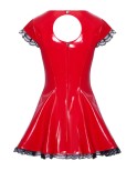 Robe courte vinyle rouge évasée et dentelle - Black Level Robe courte vinyle rouge évasée et dentelle - Black Level