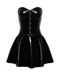 Mini robe bustier vinyle et laçage - Black Level Mini robe bustier vinyle et laçage - Black Level