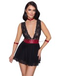 Robe babydoll avec attaches - Cottelli Bondage Robe babydoll avec attaches - Cottelli Bondage