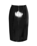 Jupe moulante en vinyle - Black Level