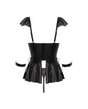 Ensemble lingerie noir avec nuisette + accessoires - Cottelli Bondage