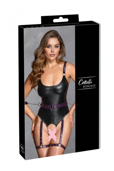 Body bondage avec ceinture, menottes et harnais - Cottelli Bondage