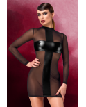 Robe Mystère Transparence et Wetlook - Noir Handmade