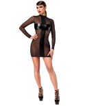 Robe Mystère Transparence et Wetlook - Noir Handmade