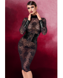 Robe Corset en Dentelle Noire - Noir Handmade