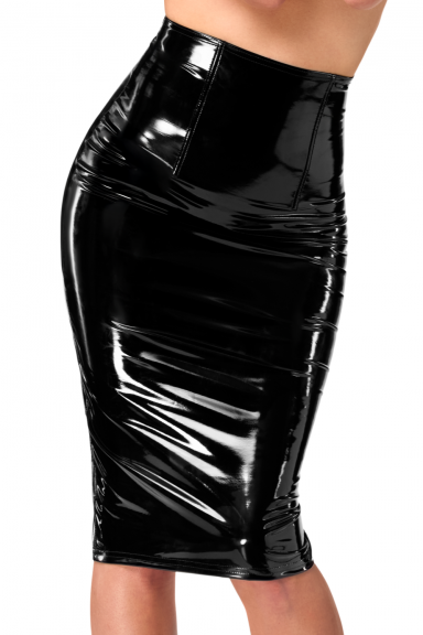 Jupe droite Dominea - Noir Handmade