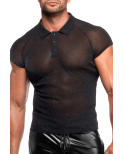 Polo transparent argenté - Noir handmade