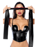 Accessoire coquin en satin réversible - Masque sensuel & lien délicat