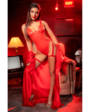 body rouge similicuir