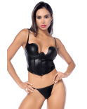 ensemble similicuir bustier et string