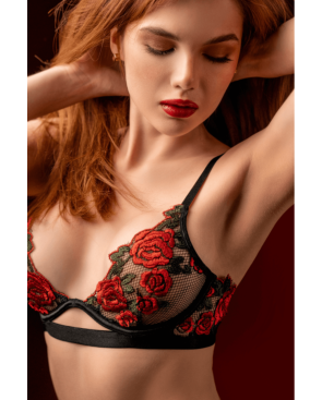 ensemble lingerie résille et broderie